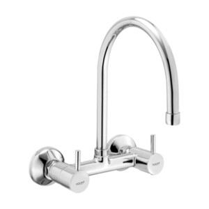 Eauset Orne Sink Mixer with swinging spout wall mounted with Wall Flange