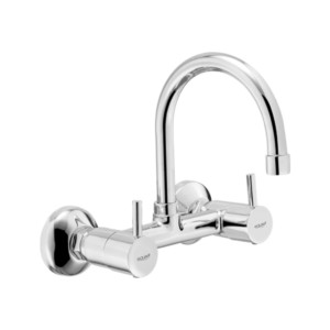Eauset Orne Sink Mixer Wall Mounted with Swinging Spout small with Wall Flange