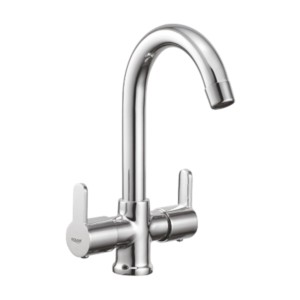 Eauset Rio Sink Mixer With Swinging Spout Table Mounted With 450mm Braided