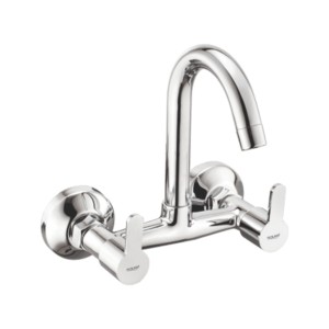 Eauset Rio Sink Mixer with swinging spout wall mounted with Wall Flange