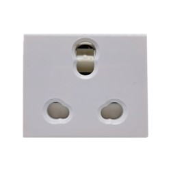 Larsen & Toubro Oris Twin 3 pin power socket , Shuttered