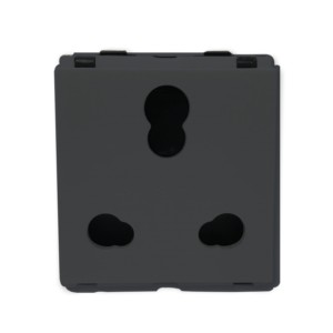 Larsen & Toubro Englaze Power Sockets 10 A/25 A 3 Pin Combi Socket 2M Mountain Grey