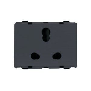 Larsen & Toubro Englaze Power Sockets 6 A/16 A 3 Pin Combi Socket 3M Mountain Grey