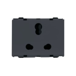 Larsen & Toubro Englaze Power Sockets 10 A/25 A 3 Pin Combi Socket 3M Mountain Grey