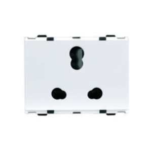 Larsen & Toubro Englaze Power Sockets 6 A/16 A 3 Pin Combi Socket 3M Snow White