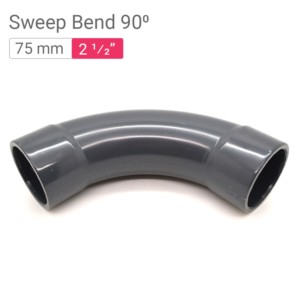 Star PVC Sweep Bend 90° 75mm 2.50inch
