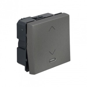 Legrand Arteor Switch 20A SP 2 way with indicator 2 module 250V AC Magnesium Square