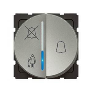 Legrand Arteor DND and MMR indicator with bell push 2 module Magnesium Round