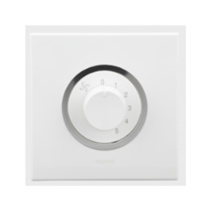 Legrand Arteor Fan step regulator 100 watts 2 module White Round