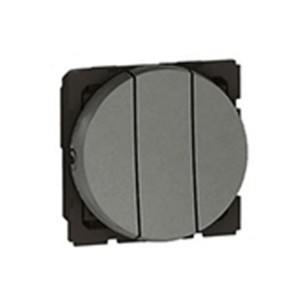 Legrand Arteor Switch 20A 3 gang 2x2 way + 1x1 way 2 module 250V AC Magnesium Round