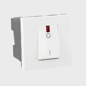 Legrand Arteor Switch 32A DP 1 way with indicator 2 module 250V AC White Square