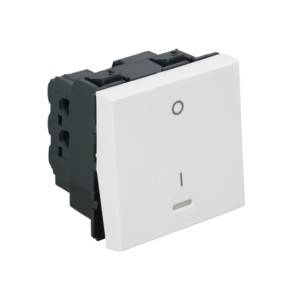 Legrand Arteor Switch 20A DP 1 way with indicator 2 module 250V AC White Square