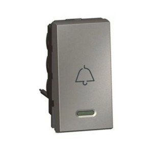 Legrand Arteor Switch 32A DP 1 way with indicator 2 module 250V AC Magnesium Square
