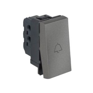 Legrand Arteor Bell Push 6A SP 1 way 1 module 250V AC Magnesium Square