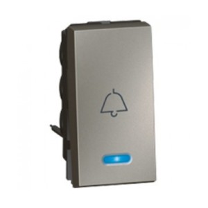 Legrand Arteor Bell Call indicator with registor 6A 1 way SP 1 module Magnesium Square
