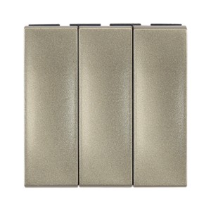 Legrand Arteor Switch 20A 3 gang 1 way 2 module 250V AC champagne Square