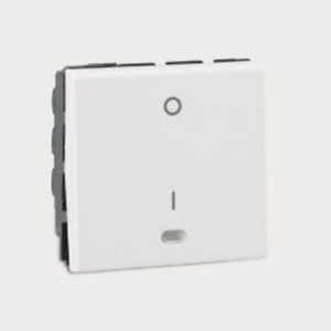 Legrand Myrius Switch 20A DP 1 way with indicator 2 module 230V White