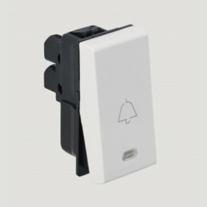 Legrand Myrius 6A bell push with indicator 1 module White