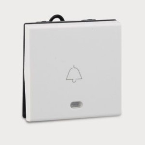 Legrand Myrius 6A bell push with indicator 2 module White