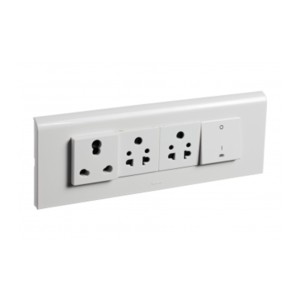 Legrand Myrius Power Strip 8 module 6A(2 nos) + 16A socket (1no)+ 16A switch with indicator(1no)