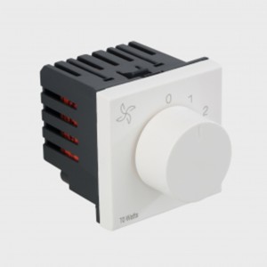 Legrand Myrius Fan step regulator 2 module for energy saving Fan White