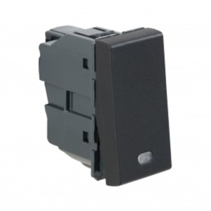 Legrand Myrius Switch 25A SP 1 way with indicator 1 module 230V Black