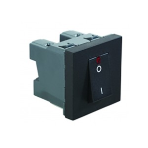 Legrand Myrius Switch 32A DP 1 way with indicator 2 module 230V Black