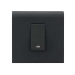 Legrand Myrius 6A push button SP with indicator 1 module Black