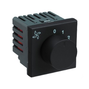 Legrand Myrius Fan step regulator 120W 2 module Black