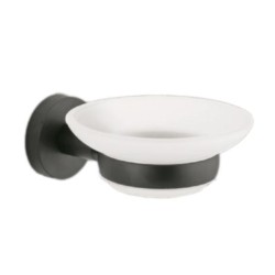Parryware Soap Holder with glass Shiny Black