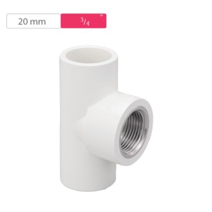 Finolex ASTM Tee Brass Insert 20mm 0.75inch SCH80