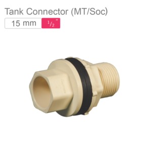 Supreme AquaGold uPVC Tank Connector (MT/Soc) SCH 80 Off White