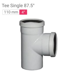 Star SWR Drainage Tee Single 87.5° 110mm 4inch ISI R