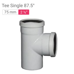 Star SWR Drainage Tee Single 87.5° 75mm 2.50inch ISI R