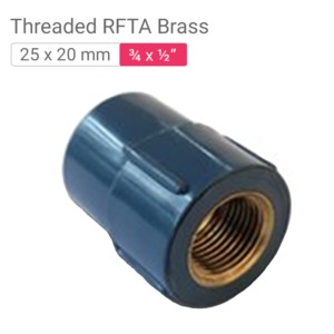 Star PVC Threaded RFTA Brass 25x20mm .75x.50inch