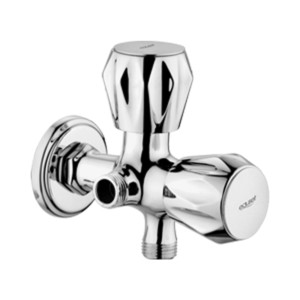 Eauset Ebro Two way Angular Stop Cock in double control system with Wall Flange