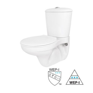 Somany Uniek 360x660x750mm Extended Wall Hung Water Closet with Ezee Close Seat Cover, Uniek Cistern and Grande Internal Fittings Dual Flush