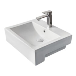 Varmora Vento 540x440x160 Off White Semi Recessed Wash Basins