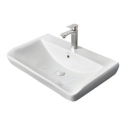 Varmora Morin 760x470x185 Off White Semi Recessed Wash Basins