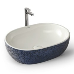 Varmora Blue 490x350x136 Oval Wash Basins