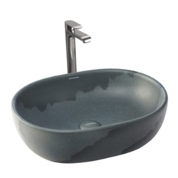 Varmora Cemento 490x350x136 Oval Wash Basins