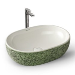 Varmora Green 490x350x136 Oval Wash Basins