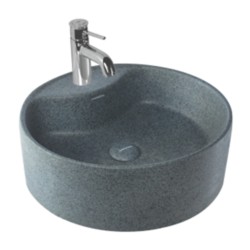 Varmora Liner Stone 445x445x160 Gray Round Wash Basins