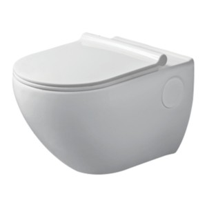 Varmora Polo 545x360x365 with slim seat cover Alaska White Wall Hung water closet
