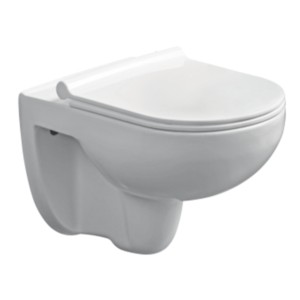 Varmora Prido 545x370x360 with slim seat cover Alaska White Wall Hung water closet