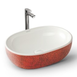 Varmora Red 490x350x136 Oval Wash Basins
