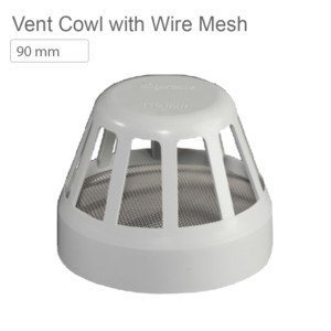 Supreme SWR Fitting Vent Cowl with Wire Mesh 90 mm S