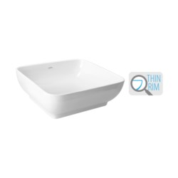 Cera Campa Thin Rim 550x400x160mm Snow White Table Top Wash Basin