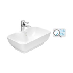 Cera Corba Thin Rim 480x300 Snow White Table Top Wash Basin