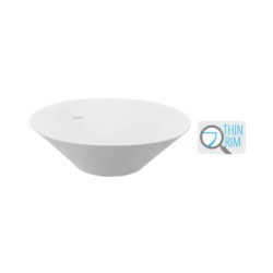 Cera Canal Thin Rim 370mm Dia Snow White Table Top Wash Basin